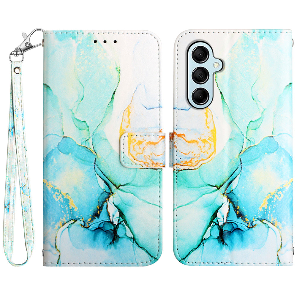 YB Pattern Printing Leather Series-5 For Samsung Galaxy M14 5G Marble Pattern Stand Wallet Phone Case YB Pattern Printing Leather Series-5 For Samsung Galaxy M14 5G Marble Pattern Stand Wallet Phone Case